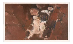 Fritz Karlsson, Tecken i Sten 1, 1970, Oil on Wood, Framed