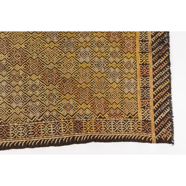 1960s Geometric Motif Vintage Kilim For Sale - Image 5 of 10