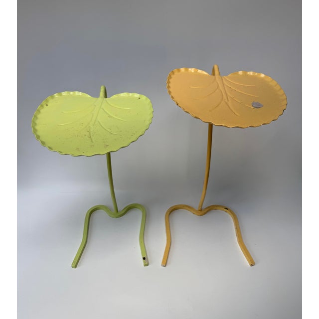John Salterini Pair of Vintage Lily Pad Nesting Tables, Attributed to John Salterini For Sale - Image 4 of 14