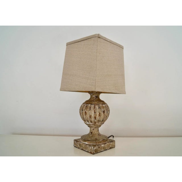Restoration Hardware Aidan Gray Distressed Old World Table Lamp For Sale - Image 4 of 13