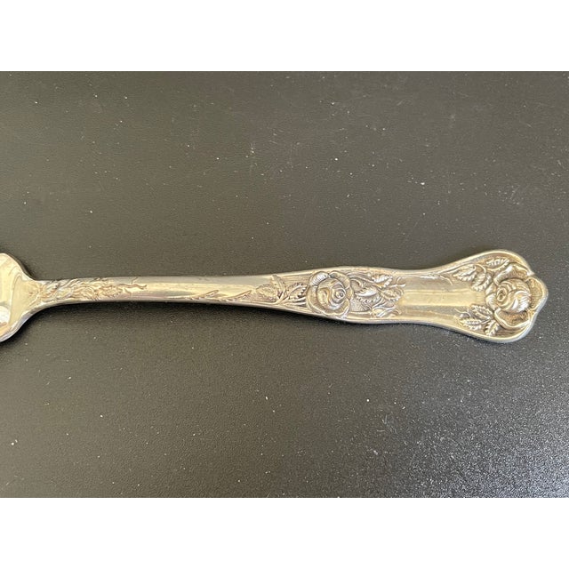 International Silver Lot of 3 Royal Plate Co Rosalie 1905 Silverplate Fruit Orange Spoons For Sale - Image 4 of 8