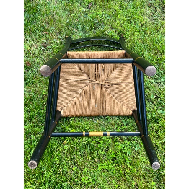 Antique Hand Painted Hitchcock Style Rush Seat Accent Chair Chairish