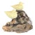 1970s Organic Modern Shorebird Sculpture on Burl Wood Base For Sale