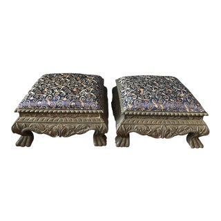 Pair of Anglo - Indian Foot Stools For Sale