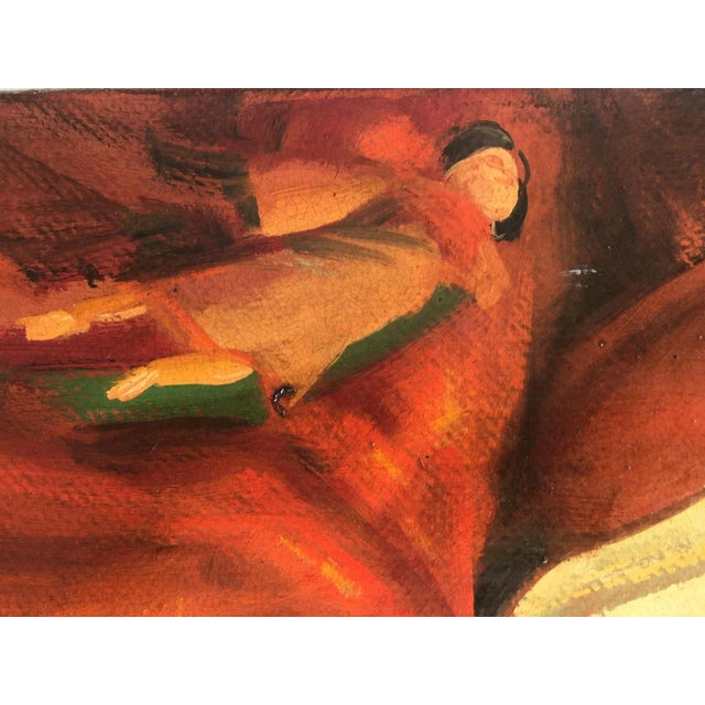 Lady Reading, French School, Oil on Canvas, Framed For Sale - Image 4 of 9