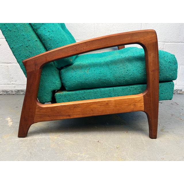 Late 20th Century Attributed to Adrian Pearsall Highback Recliner Lounge Chair in Walnut For Sale - Image 11 of 14