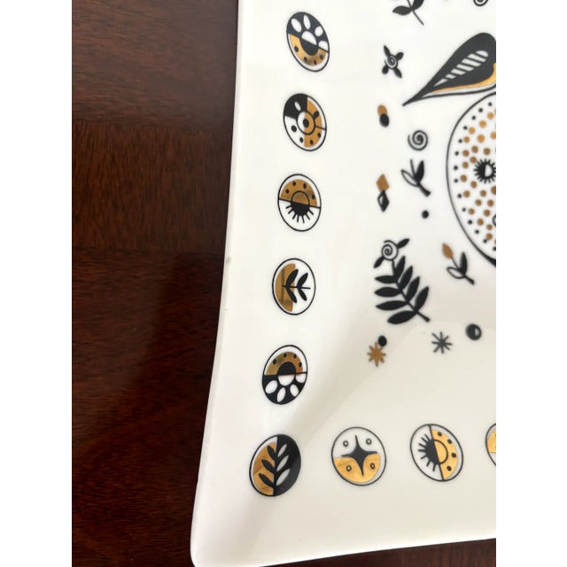 Glass Vintage Georges Briard "Forbidden Fruit" Glass Serving Tray For Sale - Image 7 of 9