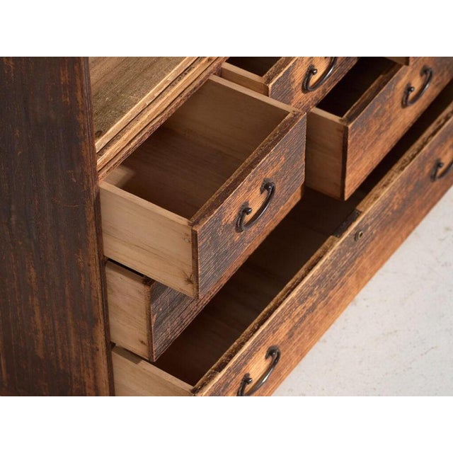 Antique Japanese Tansu Chest of Drawers with Sliding Door For Sale - Image 5 of 13