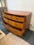 Design Plus Gallery present a Vintage Walnut Dresser from Johnson Furniture Company. The dresser has a distinctive bowed...