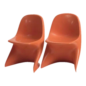 Casala Casalino Alexander Begge Orange Stacking Child's Chair - Set of 2