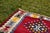 1980s 1980 Turkish Red Geometric Oushak Kilim For Sale - Image 5 of 13