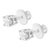14K White Gold 1/2 Cttw Pie-Cut Diamond Solitaire Stud Earrings (H-I Color, SI1-SI2 Clarity) For Sale - Image 4 of 6