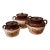 Vintage McCoy Stoneware Pottery Collection Set Bean Pots With Lids and Handles Spirit of 1976- Set of 3 For Sale