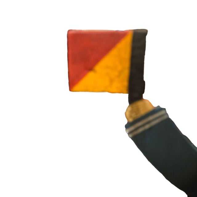 1980s Signal Sailor Metal Folk Art Sculpture Home Decor Balance Toy Beach House For Sale - Image 11 of 12