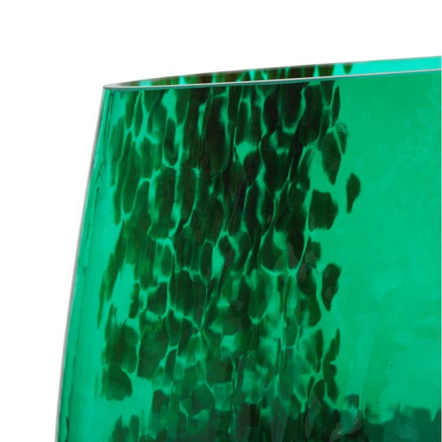 1970s Italian Artisanal Green Murano Glass Vase, 1970s For Sale - Image 5 of 13