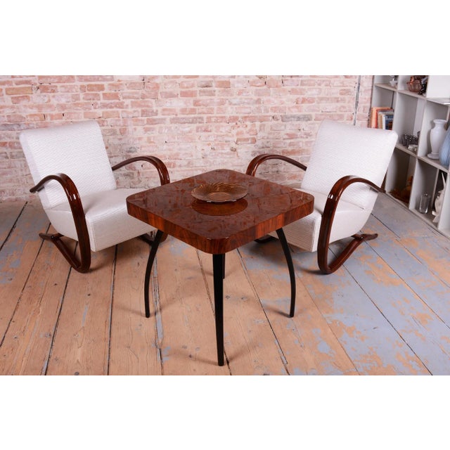 Czech Art Deco Armchairs attributed to J. Halabala for Up Závody, 1930s, Set of 2 For Sale - Image 16 of 17