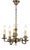 Smaller Bronze Chandelier with Five Arms For Sale