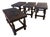 Antique Tooled Leather Top Stools / Tables For Sale