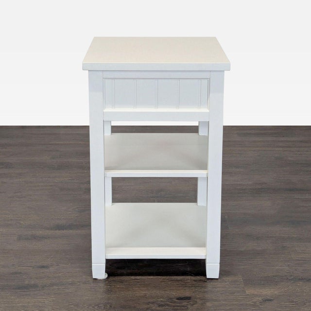 2010s Pottery Barn Beadboard Nightstand For Sale - Image 5 of 9