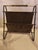 Black Mid-Century Modern Three-Tier Newspaper Rack in Brass and Leather, 1960s For Sale - Image 8 of 9