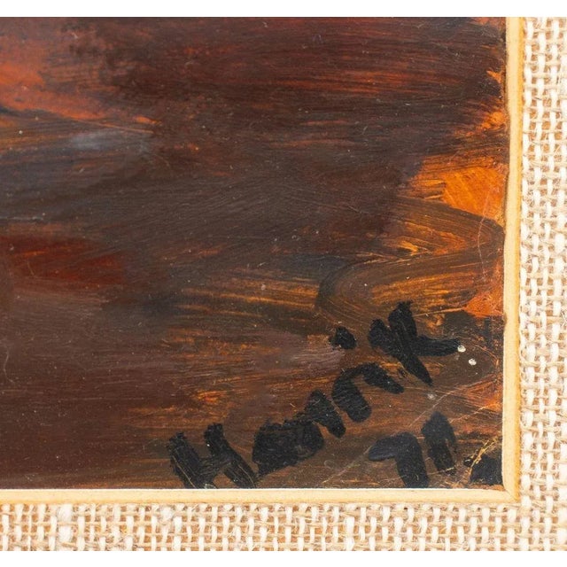Contemporary School Boats at Sunset Acrylic For Sale - Image 3 of 4