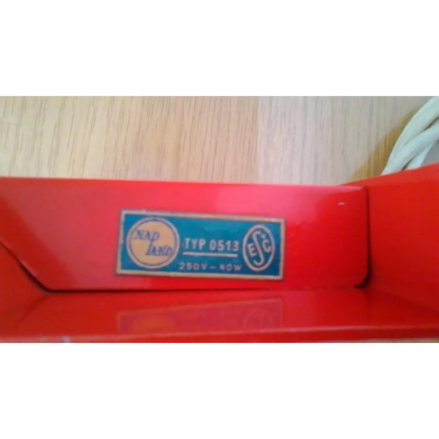 Mid-Century Red Table Lamp by Josef Hurka for Napako, 1960 For Sale - Image 10 of 11