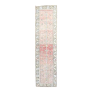 Vintage Turkish Anatolian Floral Feminine Runner - 2'7" x 9'8" For Sale