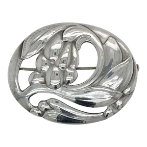Vintage Georg Jensen Art Nouveau Sterling Silver Brooch No. 65