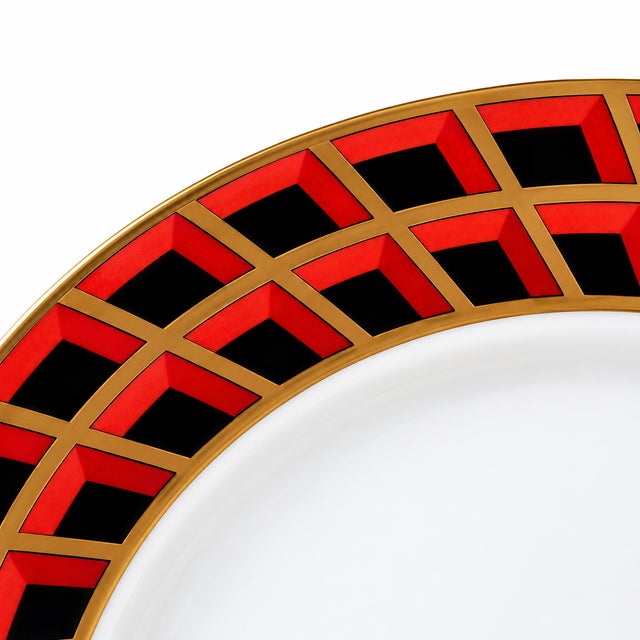 Brick Red 1980s Angela Cummings for Arita Japan Rare Dinnerware Set – 18Pieces For Sale - Image 8 of 12