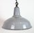 Industrial British Grey Enamel Factory Pendant Lamp from Benjamin Electric Manufacturing Company, 1960s For Sale - Image 6 of 17