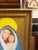 Wood Original Mid-20th Century Mother With Child Painting For Sale - Image 7 of 8