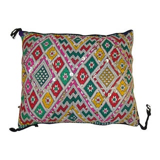 Green & Pink Moroccan Sham For Sale