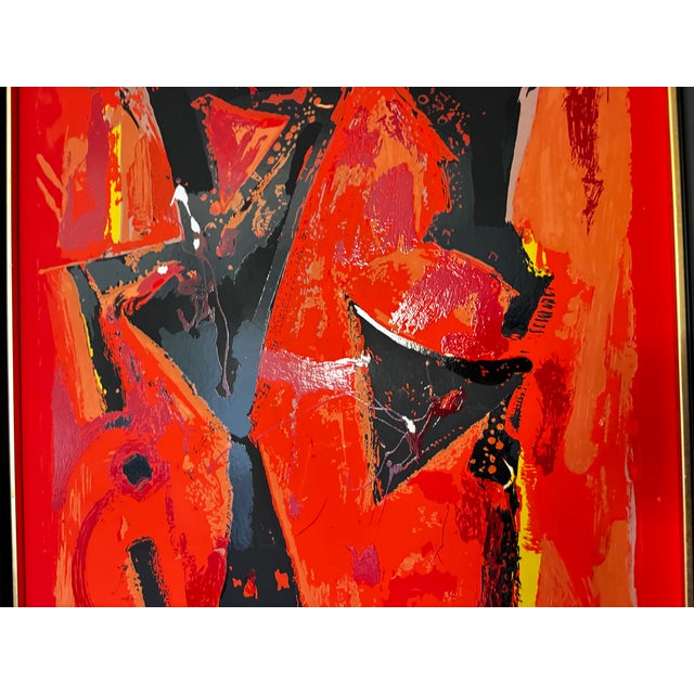 Marino Marini, Red Composition, 1980, Silkscreen, Framed For Sale - Image 6 of 10