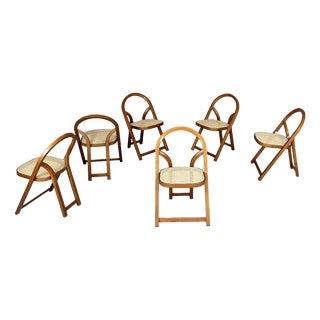 Italian Arca Chairs by Gigi Sabadin for Crassevig, 1970s, Set of 6 For Sale