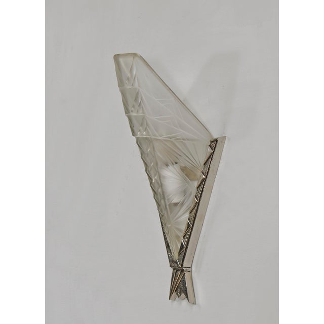 1930s A Pair of French Art Deco Wall Sconces by Ejg & Monix 1930 France - 3 Pairs Available For Sale - Image 5 of 10