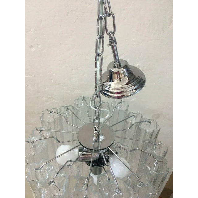 Transparent Contemporary Murano Glass Sputnik Chandelier For Sale - Image 8 of 11