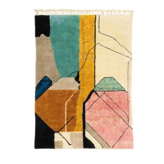 Premium Hand-Knotted Moroccan Wool Rug | 9'3" X 6'8" | One of a Kind For Sale