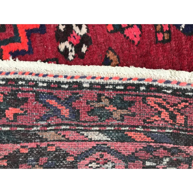 Vintage Hamadan Wool Rug For Sale - Image 11 of 12