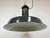 Gray Large Industrial Grey Enamel Factory Lamp with Cast Iron Top from Elektrosvit, 1960s For Sale - Image 8 of 18