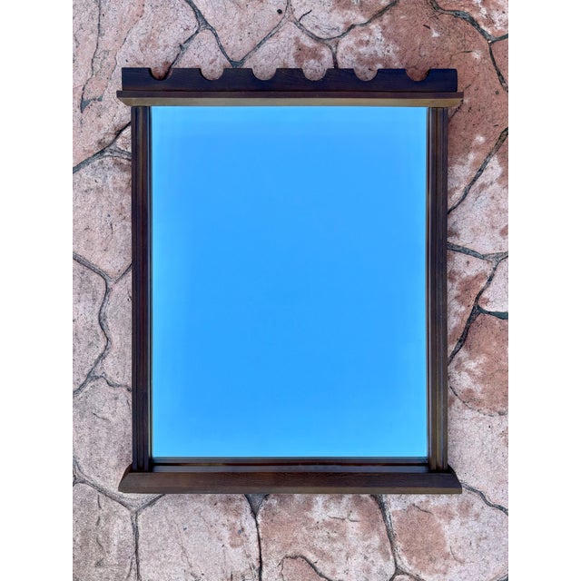 Rustic Spanish Castilian Wooden Mirror, Early 20th Century For Sale - Image 3 of 9