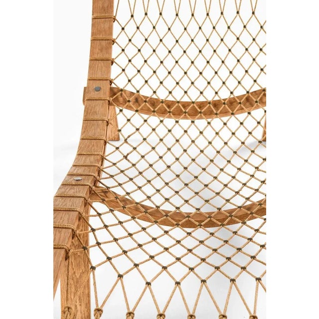 Lounge Chair in Oak and Sheepskin attributed to Hans Wegner, 1960s For Sale - Image 6 of 11