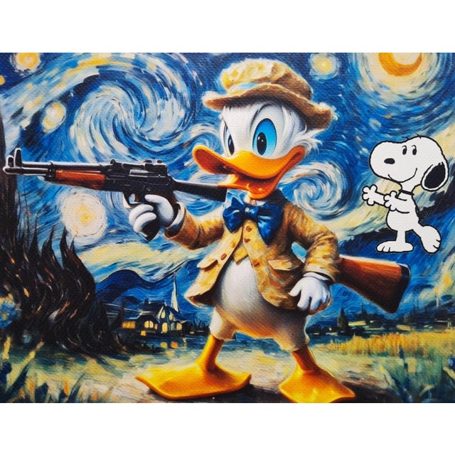 Paper Death Nyc -Donald Duck - Limited Edition With Certificate For Sale - Image 7 of 11