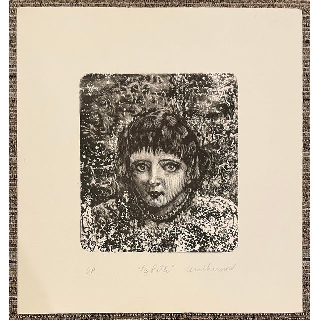 Ann Chernow (born 1936) "La Petite" etching on paper. Pencil signed, titled, and marked as an artist's proof (AP)....