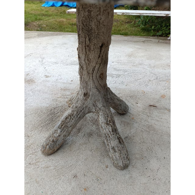 Brutalist Tree Trunk Concrete Garden Table, 1950s For Sale - Image 9 of 17