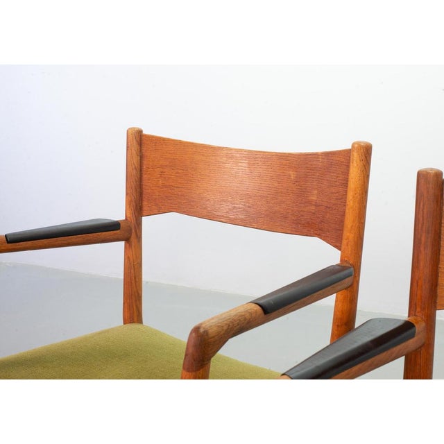 Set of Town Hall Wooden Armchairs by Hans Wegner for Plan Mobler, Denmark, 1947 For Sale - Image 17 of 18