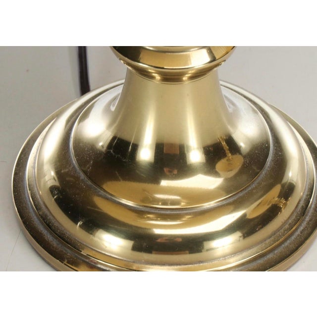 1970s Stiffel Northbrook Barley-Twist Swing-Arm Brass Lamps - a Pair For Sale - Image 9 of 11