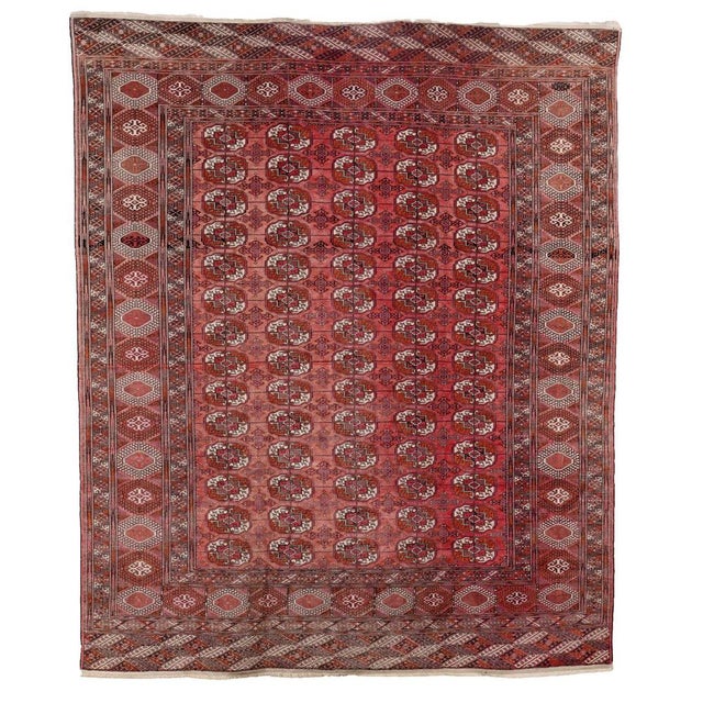 Red Tappeto Bukhara Rug in Wool For Sale - Image 8 of 8