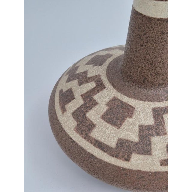 Ceramic Floor Vase with Geometric Pattern by Gmundner Austria, 1970s For Sale - Image 3 of 8