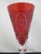 Traditional Waterford Crystal 12 Days of Christmas 10 Lords Leaping Crimson Champagne Flute For Sale - Image 3 of 9