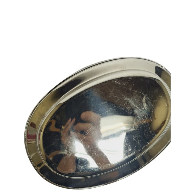 Silver Art Deco Tray, Former Czechoslovakia, 1930s For Sale - Image 8 of 10